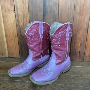 Kids Pink sparkly Western cowgirl Boots size 2